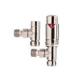 Cutout image of Redroom by Barwick Brushed Nickel Angled Thermostatic Radiator Valves